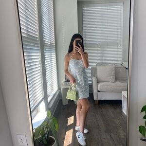 Abercrombie Corset Seamed Linen-Blend Mini Dress